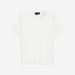 NWT The Kooples White Cotton T-shirt with Pins